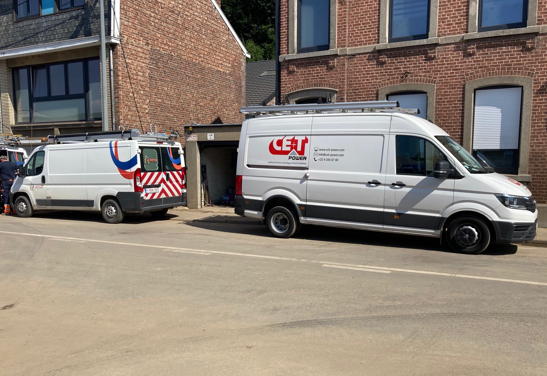 CE+T Services on site after the floodings in Belgium